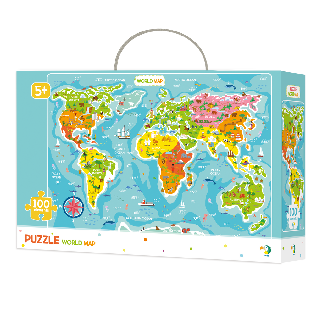 Jigsaw Puzzle - Map of the World 100 Pieces