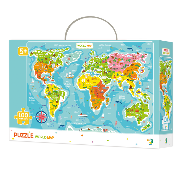 Jigsaw Puzzle - Map of the World 100 Pieces