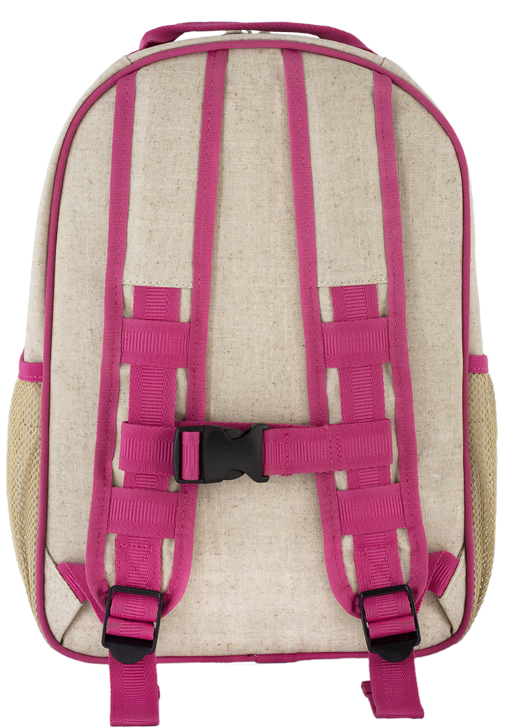 Pink Fawn Grade School Backpack - Raw Linen