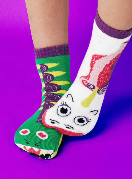 Pals Socks - Dragon & Unicorn | Kids Socks | Mismatched Crazy Fun Socks