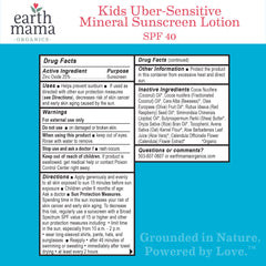 Kids Uber-Sensitive Mineral Sunscreen Lotion - SPF 40 - Kiwi'z Klozet