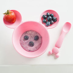 Disney Silicone Suction First Feeding Set - Minnie Mouse