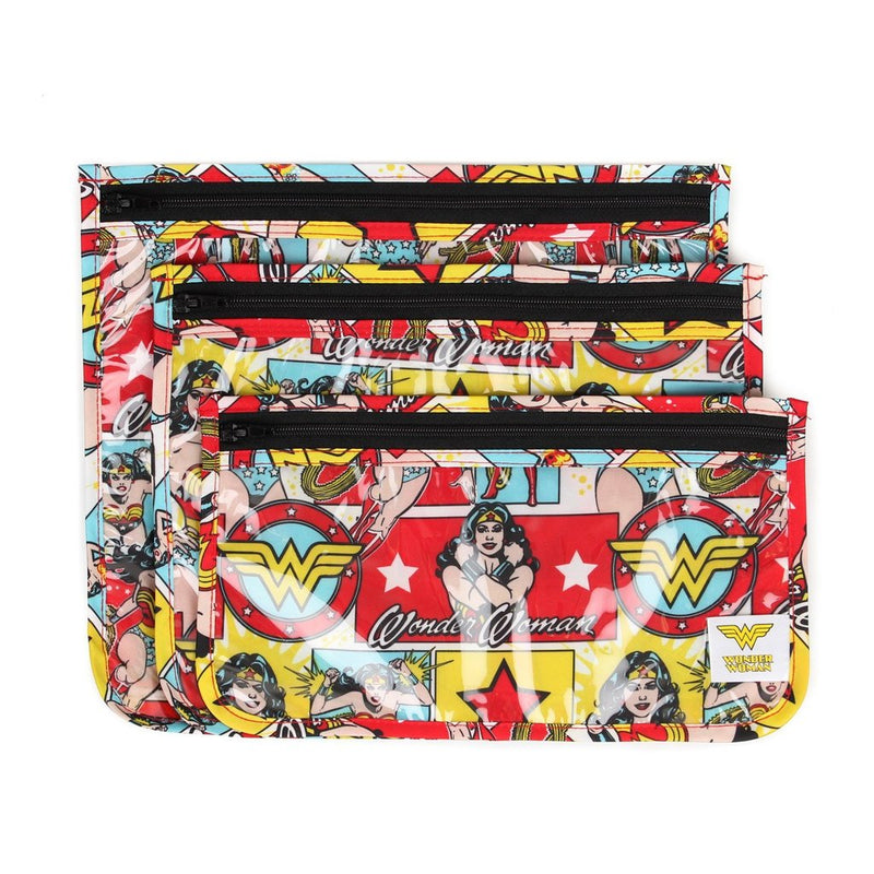 DC Comics Clear Travel Bag 3 Pack: Wonder Woman