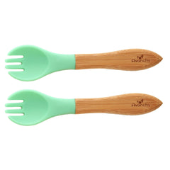 Bamboo & Silicone Toddler Training Forks