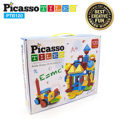 PicassoTiles® Bristle Shape Blocks 120-Piece Basic Building Set