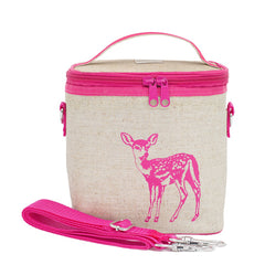 Pink Fawn Cooler Bag (Small) - Raw Linen